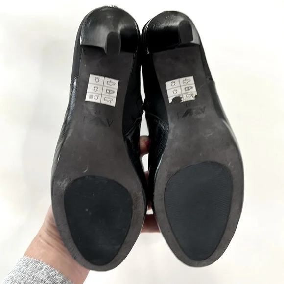 Armani Jeans Black Heeled Boots - Picture 9 of 12